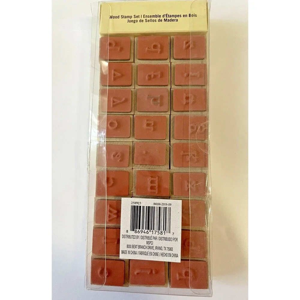 Recollections Necessities - Wood Stamp Set 27 Pieces lower case English letters